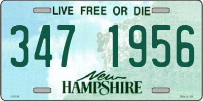 NH license plate 3471956