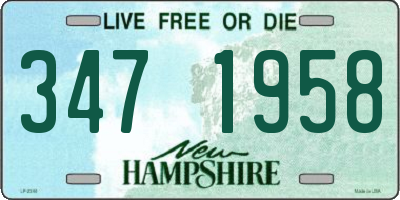 NH license plate 3471958