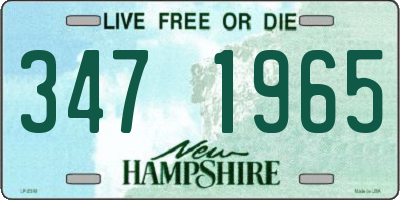 NH license plate 3471965