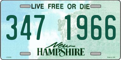 NH license plate 3471966