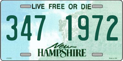 NH license plate 3471972