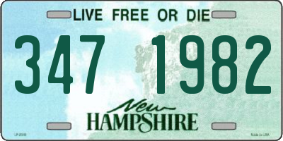 NH license plate 3471982