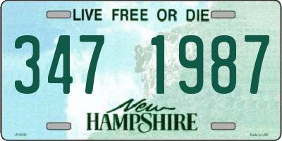 NH license plate 3471987