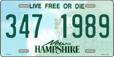 NH license plate 3471989