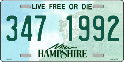 NH license plate 3471992