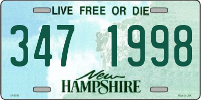 NH license plate 3471998