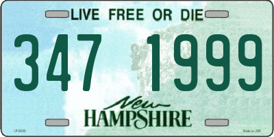 NH license plate 3471999