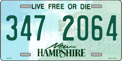 NH license plate 3472064
