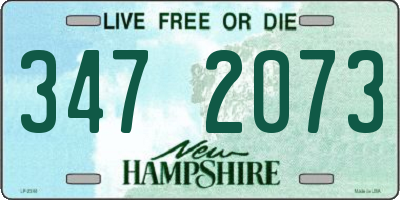 NH license plate 3472073