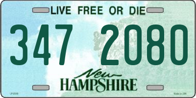 NH license plate 3472080