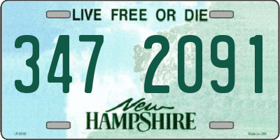 NH license plate 3472091