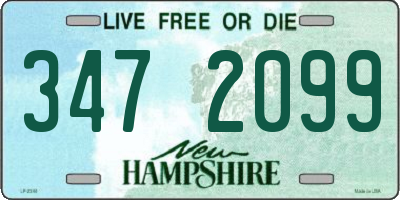 NH license plate 3472099