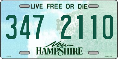 NH license plate 3472110