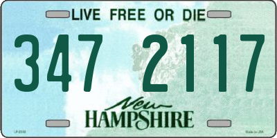 NH license plate 3472117