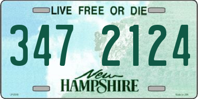 NH license plate 3472124