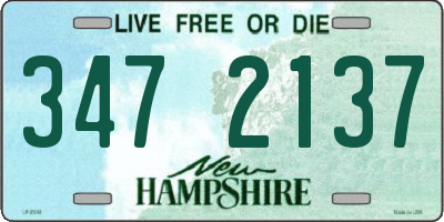 NH license plate 3472137
