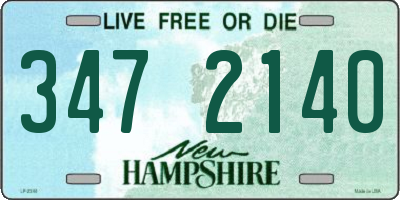 NH license plate 3472140