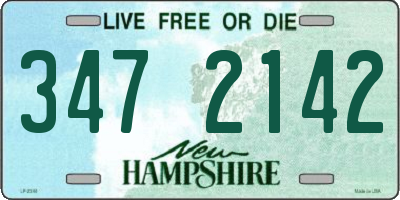 NH license plate 3472142