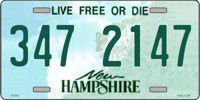 NH license plate 3472147