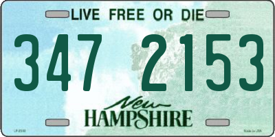 NH license plate 3472153