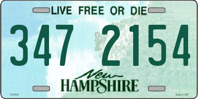 NH license plate 3472154