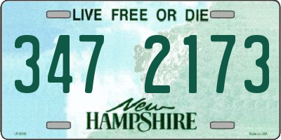 NH license plate 3472173