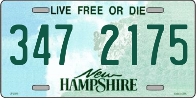 NH license plate 3472175