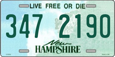 NH license plate 3472190