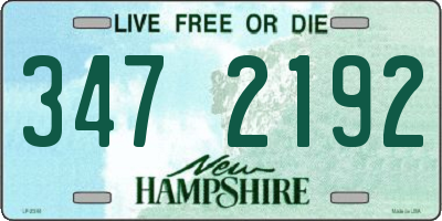 NH license plate 3472192