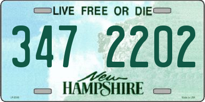 NH license plate 3472202