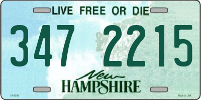 NH license plate 3472215