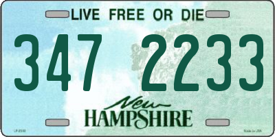 NH license plate 3472233