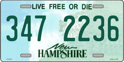 NH license plate 3472236
