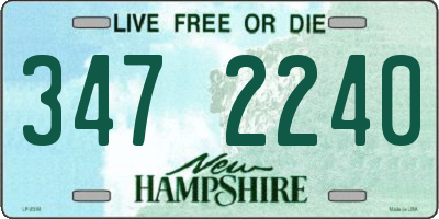 NH license plate 3472240