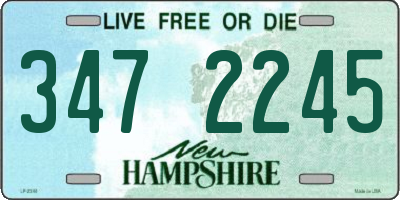 NH license plate 3472245