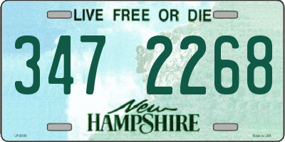 NH license plate 3472268
