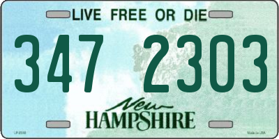 NH license plate 3472303