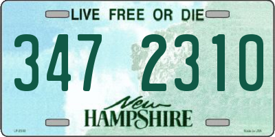 NH license plate 3472310