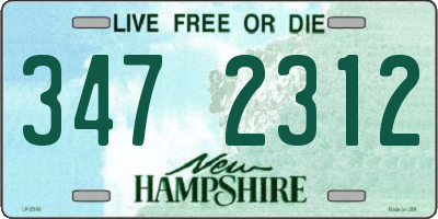 NH license plate 3472312