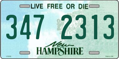 NH license plate 3472313