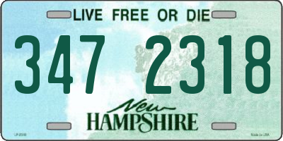 NH license plate 3472318
