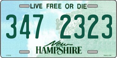 NH license plate 3472323