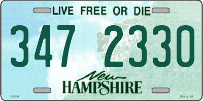 NH license plate 3472330
