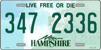NH license plate 3472336