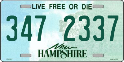 NH license plate 3472337