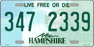 NH license plate 3472339