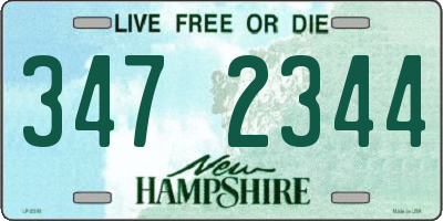 NH license plate 3472344