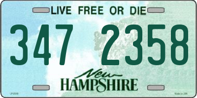 NH license plate 3472358