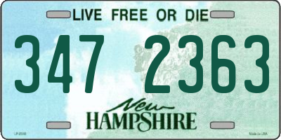 NH license plate 3472363