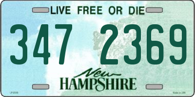 NH license plate 3472369